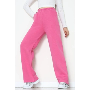 Üç İplik Palazzo Eşofman Altı Fuşya - 20970.1878.