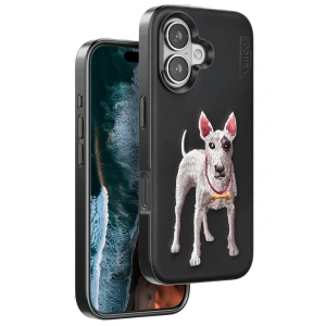 Venco iPhone 16 Perma Desenli Kapak - Siyah