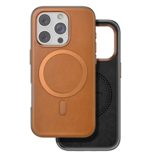 Venco iPhone 16 Pro Puskas Magsafe Kapak - Açık Kahve