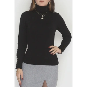 Viskon Elit Boğazlı Triko  Kırçıllısiyah - 31057.1766.