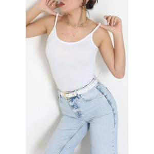 Viskon İp Askılı Atlet Beyaz - 6500.2127.