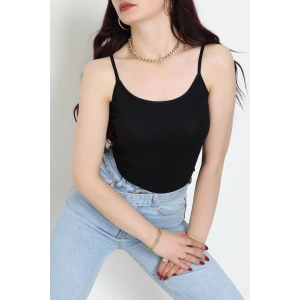 Viskon İp Askılı Atlet Siyah - 6500.2127.