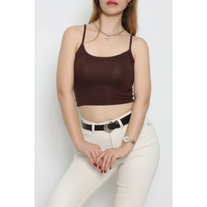 Viskon İp Asklı Atlet Kahverengi - 7000.2127.