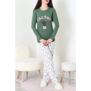 Viskon Pijama Takımı Yeşil - 52185.2123.