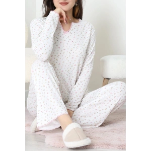 Viskon Ribana Baharlık Fiyonklu Pijama Takımı Çiçek - 785.1287.