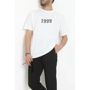 Wortex Oversize Erkek Tişört Beyaz - 31700.1878.