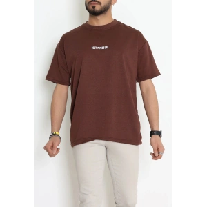Wortex Oversize Erkek Tişört Kahve - 31688.1878.