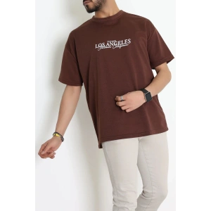 Wortex Oversize Erkek Tişört Kahve - 31690.1878.