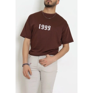 Wortex Oversize Erkek Tişört Kahve - 31700.1878.