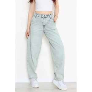 Yan Cep Baggy Kot Pantolon Açıkmavi - 32876.2059.