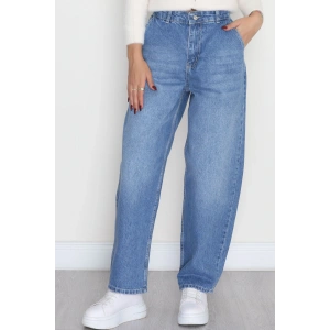 Yan Cepli Baggy Kot Pantolon Mavi - 31503.1184.