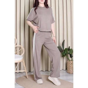 Yan Şeritli Modal Takım Kahve - 71590.996.