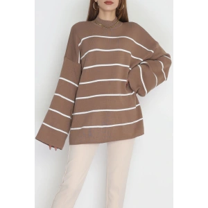 Yarım Balıkçı Yaka Triko Bluz Mochalatte - 3066.1577.