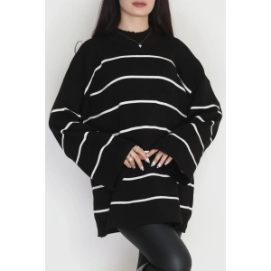 Yarım Balıkçı Yaka Triko Bluz Siyahlatte - 3066.1577.