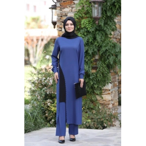 Yırtmaç Detaylı Takım mdc 1133 İndigo