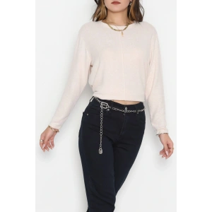 Yün Çilek Bluz Bej - 51065.2114.