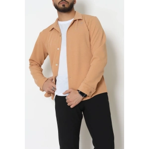 Zra Krep Erkek Gömlek Camel - 42188.1937.