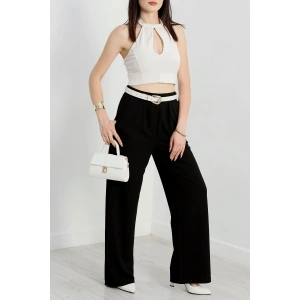 Zra Krep Likralı Pantolon  Siyah - 90122.1837.