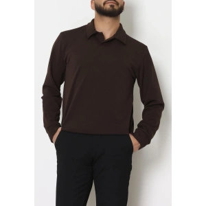 Zra Krep Polo Yaka Erkek Sweat Kahve - 42186.1937.