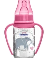 Bambino Kulplu Cam Biberon 125 ml - Pembe