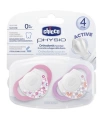 Chicco Emzik Physio Pembe Silikon 4m+ 2li