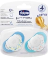 Chicco Physio Kauçuk Emzik +4ay - Mavi