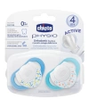 Chicco Physio Silikon Emzik 4m+ 2li - Mavi