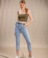 Lastik Detaylı Slim Fit Jeans - MAVİ