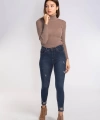 Yırtık Detaylı Skinny Jean Pantolon-LACİVERT