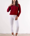 Yüksek Bel Skinny Jean Pantolon  - BEYAZ