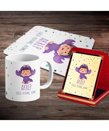 Akrep Burcuna Özel Tasarım Sevimli Hediye Seti