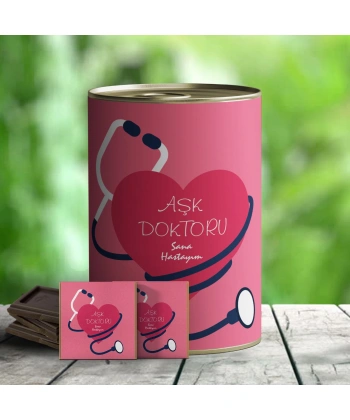 Aşk Doktoru Temalı Hediye Çikolata Konservesi