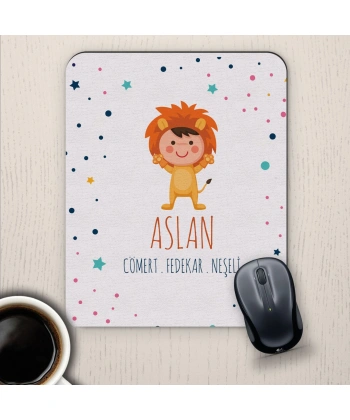 Aslan Burçlarına Özel Sevimli Mouse Pad