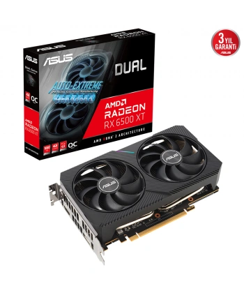 ASUS DUAL-RX6500XT-O4G 4GB GDDR6 HDMI DP 64BİT