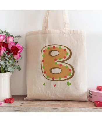 B Harfi Tasarımlı Alışveriş Plaj Bez Çanta