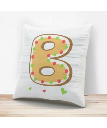 B Harfi Tasarımlı Yastık Kılıfı