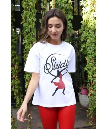 Baskılı Tişört - BEYAZ