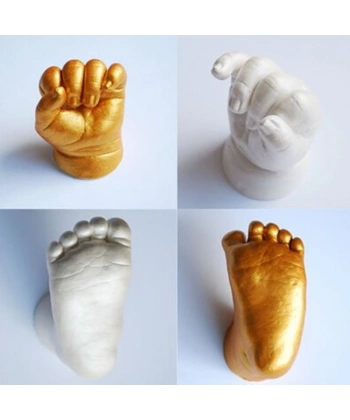 Bebek - Çocuk El - Ayak İzi Minik Heykel Seti