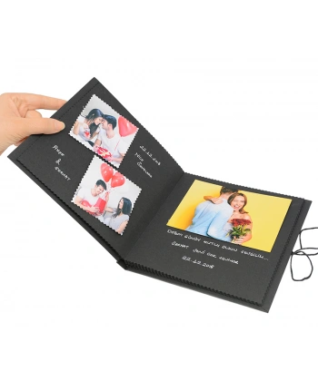 Beyaz Kalemli Kendin Yap Albüm Siyah Anı Defteri