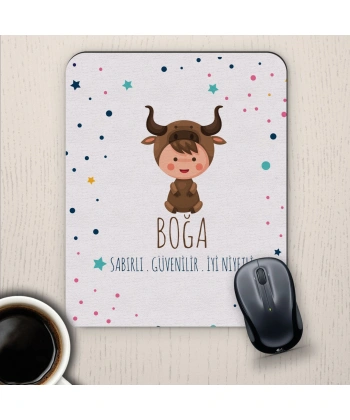 Boğa Burçlarına Özel Sevimli Mouse Pad