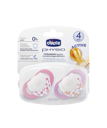 Chicco Physio Kauçuk Emzik 4+ ay - Pembe