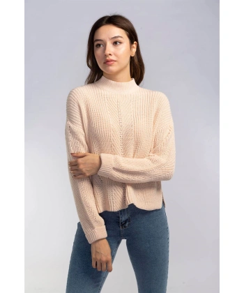 Delikli Örgü Kazak-PUDRA