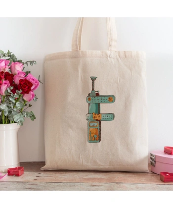 F Harfi Tasarımlı Alışveriş Plaj Bez Çanta