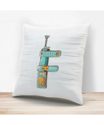 F Harfi Tasarımlı Yastık Kılıfı