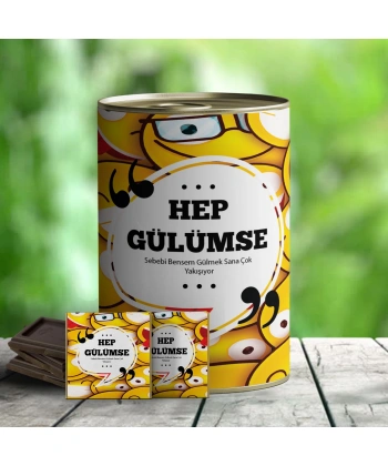 Hep Gülümse Hediye Çikolata Konservesi