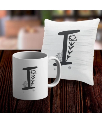 I Harfi Tasarımlı Kupa ve Yastık Kılıfı Hediye Seti