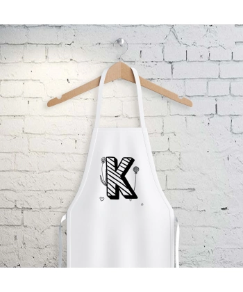 K Harfi Tasarımlı Mutfak Önlüğü