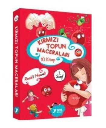 Kırmızı Topun Maceraları (10 Kitap Takım) 1. Sınıf El Yazılı Renkli Heceli