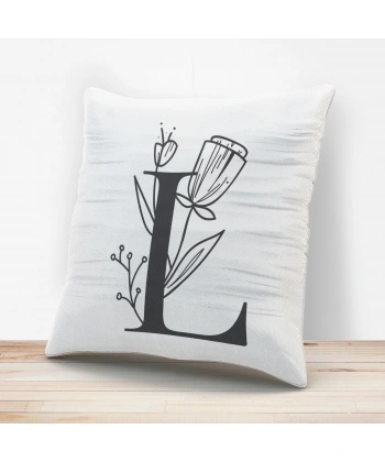 L Harfi Tasarımlı Yastık Kılıfı