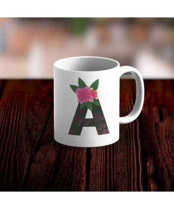 Özel Tasarım A Harfi Beyaz Kupa Bardak